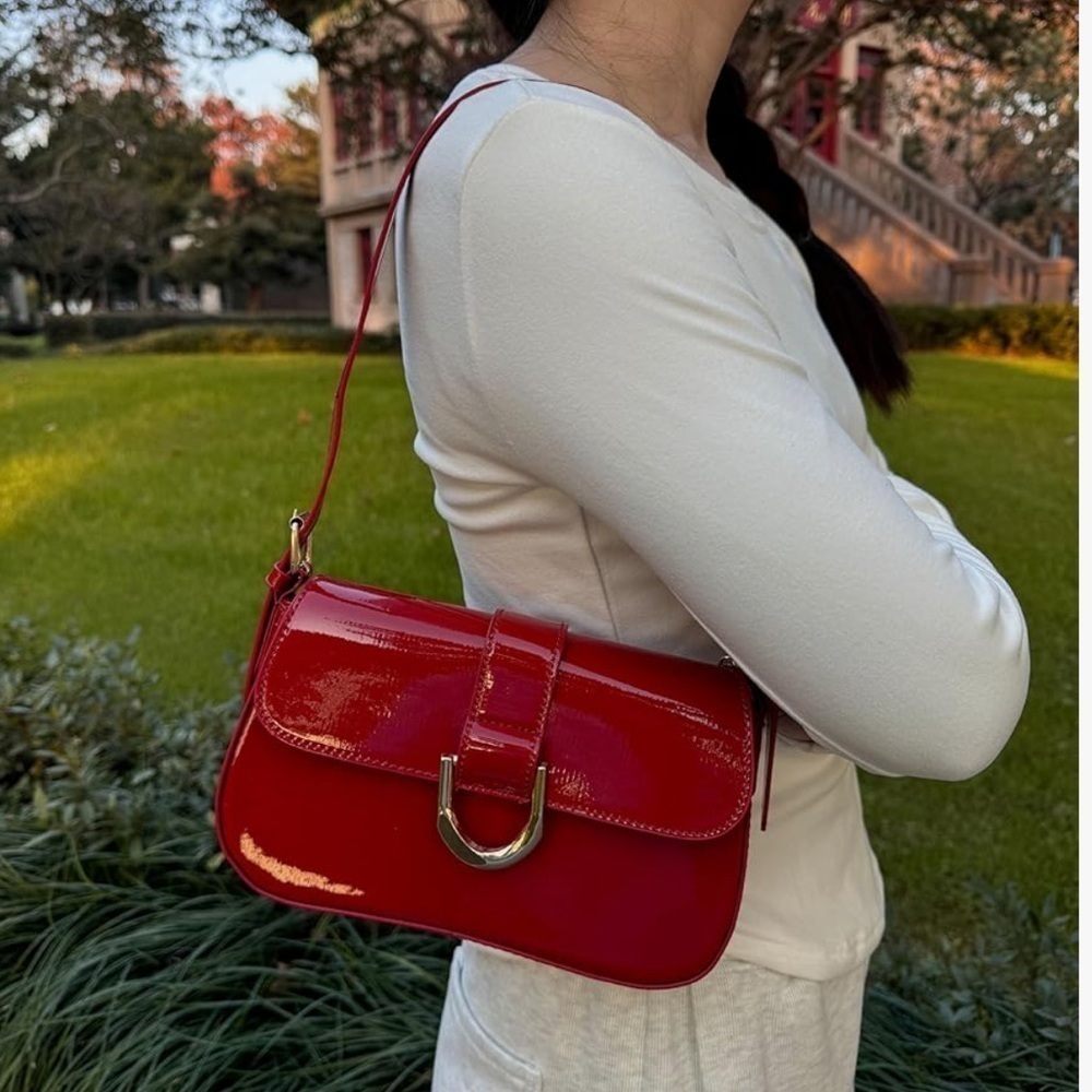 Red/Burgundy shoulder bag - Picture 4 of 4